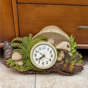 RESERVED FOR RAE - Mushroom and Butterfly Wall Clock